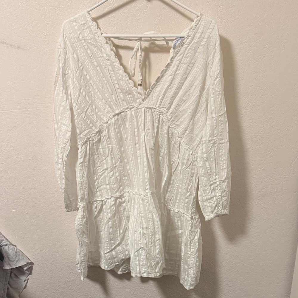 White beach coverup